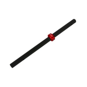 CNC Solid Carbon Main Shaft w/AL Collar Set (Red) - Blade 180 CFX