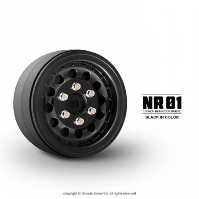 GM70224 1.9 NR01 beadlock wheels (Black) (2)