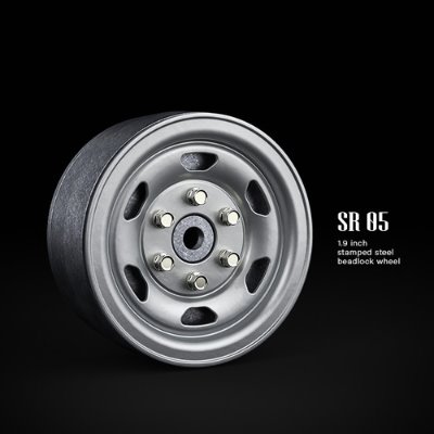 GM70502 SR05 1.9inch beadlock wheels (Semigloss silver) (2)