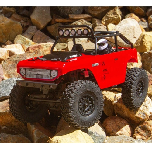 AXIAL 1/24 SCX24 Deadbolt 4WD Rock Crawler Brushed RTR, Red