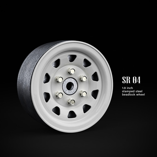 SR04 1.9비드락휠 beadlock wheels (Gloss white) (2) GM70496