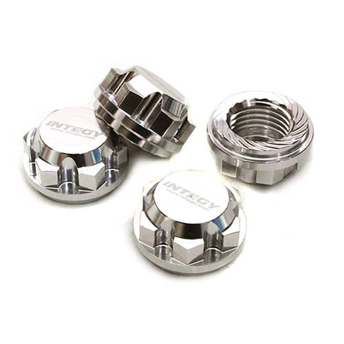 Billet Machined 17mm Hex Wheel Nuts (4) for Traxxas X-Maxx 4X4 (Silver)