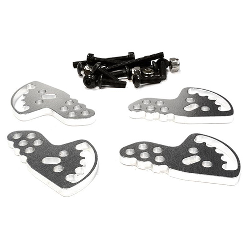 Billet Machined Adjustable Shock Mount Plate (4) for Axial 1/10 SCX-10 Crawler C26139SILVER 쇽마운트