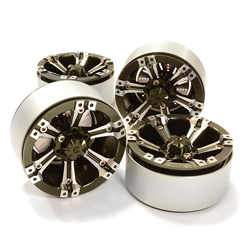 1.9 Size Billet Machined Alloy 6D Spoke Wheel(4)High Mass Type for Scale Crawler 1.9메탈휠