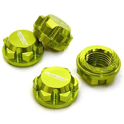[#C27073GREEN] Billet Machined 17mm Hex Wheel Nuts (4) for Traxxas X-Maxx 4X4 (Green)