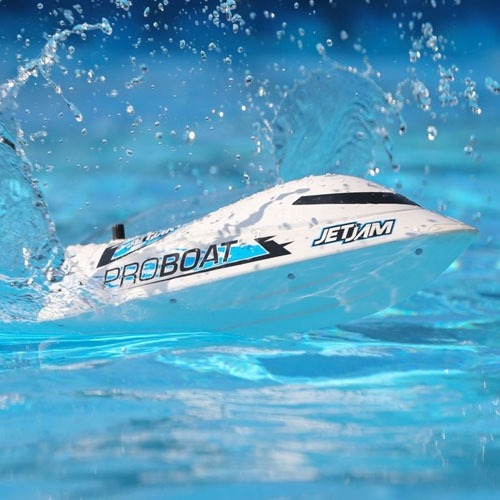 Pro Boat Jet Jam 12 Inch Pool Racer RTR Electric Boat (White) 조종기 포함