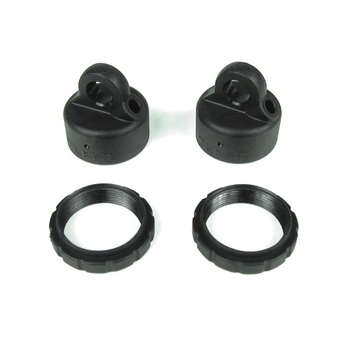 TKR6018 Shock Cap and Spring Adjustment Nuts (composite for 2 shocks)