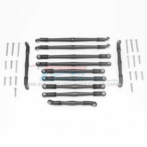 [#TRX6160-BK-BEBK] TRX-6 Aluminum Adjustable Upper &amp; Lower Suspension Links