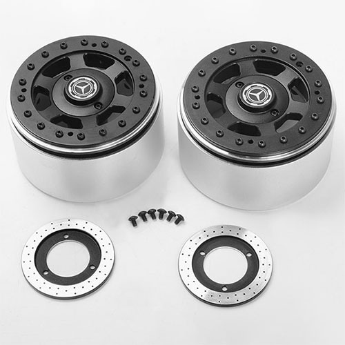 [#VVV-C0989] [2개] TNK 2.2&quot; Beadlock Wheels w/ Brake Discs (2x)
