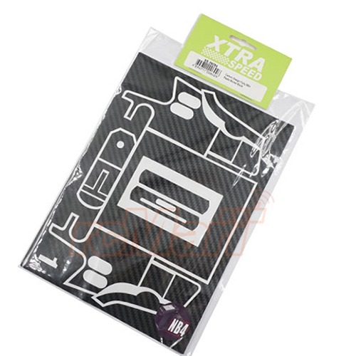 Xtra Speed Carbon Design Flyky NB4 Radio Sticker Decal Black