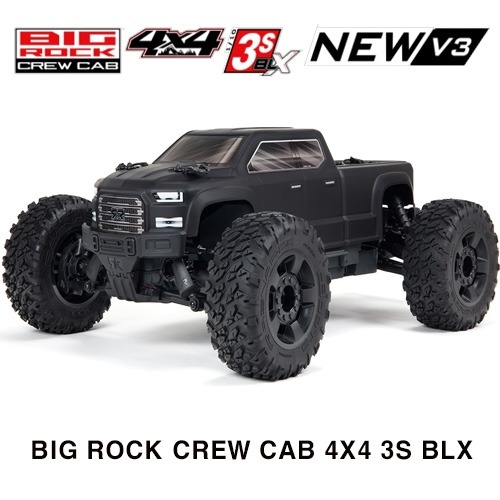 ARRMA 1/10 BIG ROCK 4X4 V3 3S BLX Brushless Monster Truck RTR, Black