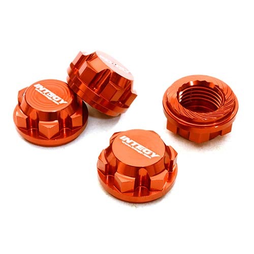 [#C27073RED] Billet Machined 17mm Hex Wheel Nuts (4) for Traxxas X-Maxx 4X4 (Red)