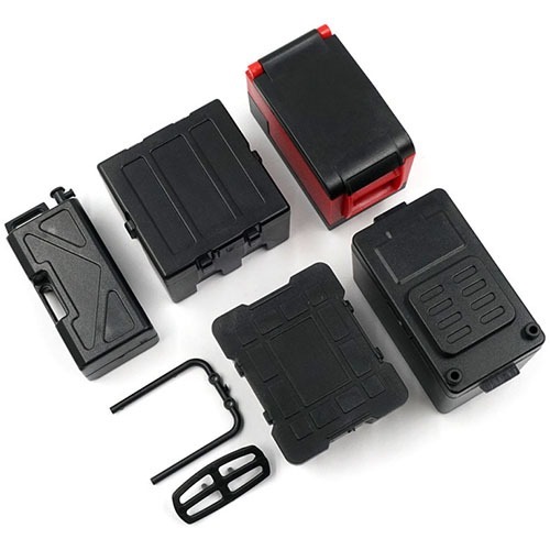 [#XS-55922BK] Scale Plastic Equipment Case Tank Freezer Luggage Set For 1/10 Crawler Black│트라이얼악세사리