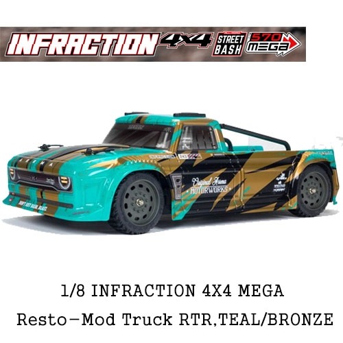 1/8 INFRACTION 4X4 MEGA Resto-Mod Truck RTR, TEAL/BRONZE