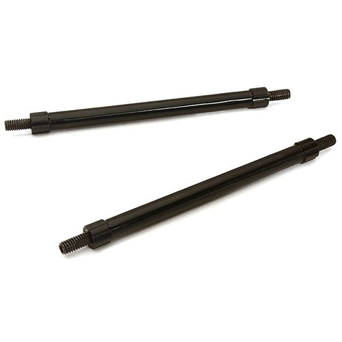 [#C28886BLACK] Billet Machined 90mm Aluminum Linkages (2) M4 Threaded for 1/10 Scale Crawler