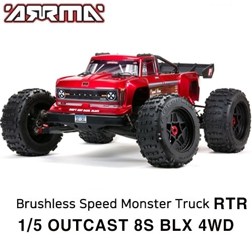 [초대형 1/5 몬스터 8셀 버전] ARRMA 1/5 OUTCAST 8S BLX 4WD Brushless Stunt Truck RTR