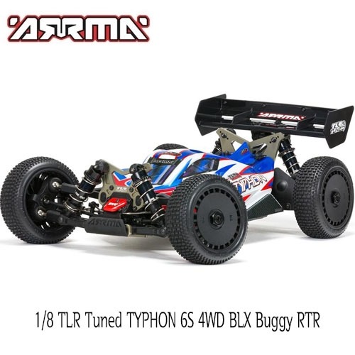 ARRMA 1:8 TLR Tuned TYPHON 6S 4WD BLX Buggy RTR, Red/Blue