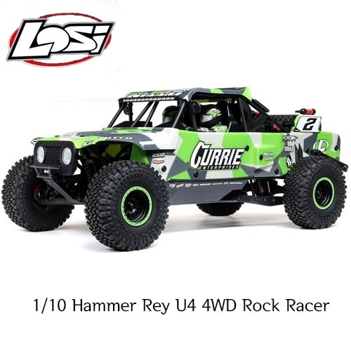 [해머레이] 1/10 Hammer Rey U4 4WD Rock Racer Brushless RTR with Smart and AVC, Green