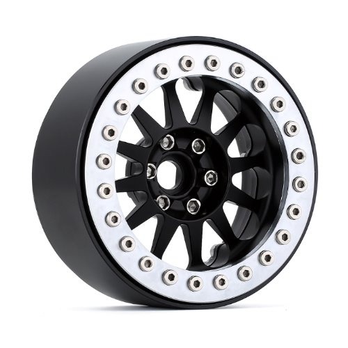 2.2 CN14 Aluminum beadlock wheels (Black &amp; Silver ring) (4)