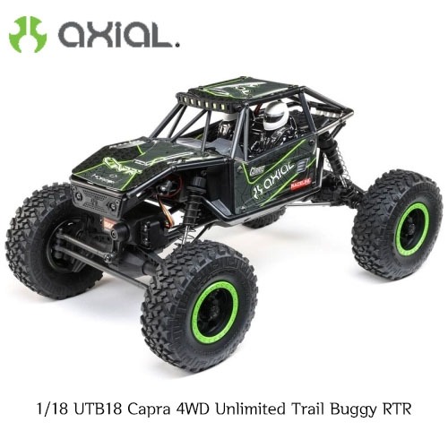 1/18 UTB18 Capra 4WD Unlimited Trail Buggy RTR, Black 조종기,배터리,USB충전기 포함