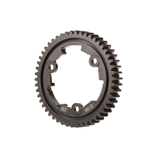AX6443 Spur gear, 50-tooth (machined, hardened steel) (wide face, 1.0 metric pitch)