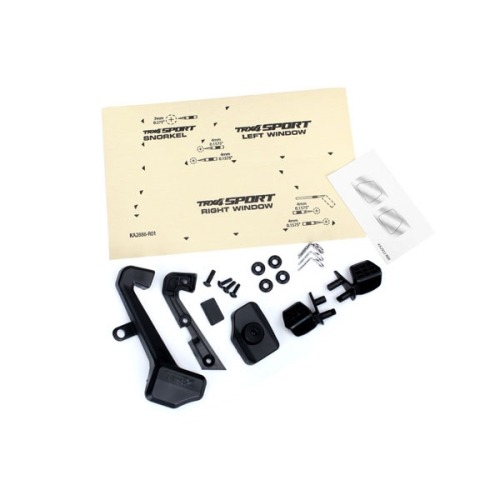 AX8119 Mirrors, side (left &amp; right)/ snorkel/ mounting hardware