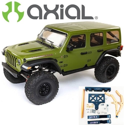 [역대급 초대형 라클차량+웨건링크 묶음세트]1/6 SCX6 Jeep JLU Wrangler 4WD Rock Crawler RTR: Green+웨건 링크 콤보세트