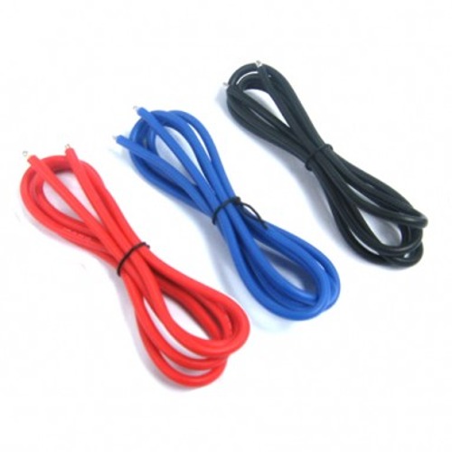 [WPT-0033]YEAH RACING 18AWG SILVER SILICONE WIRE SET (BK/BU/RD)