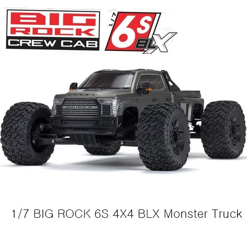 1/7 BIG ROCK 6S 4X4 BLX Monster Truck RTR, Gunmetal  빅락