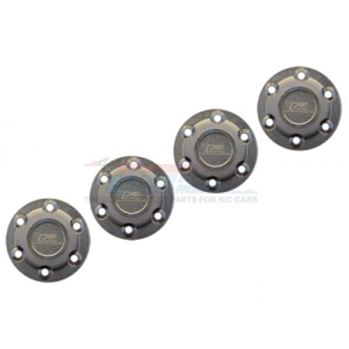 [#SCX6005-S] Aluminum Silver Inlay Design Wheel Lock (for SCX6)