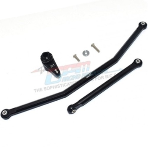 Aluminum Front Steering Tie Rods + Aluminum 25T Servo Horn w/Built-In Spring (2 Positioning Holes) (액시얼 RBX10 - RYFT #AXI234020, AXI231026 옵션)