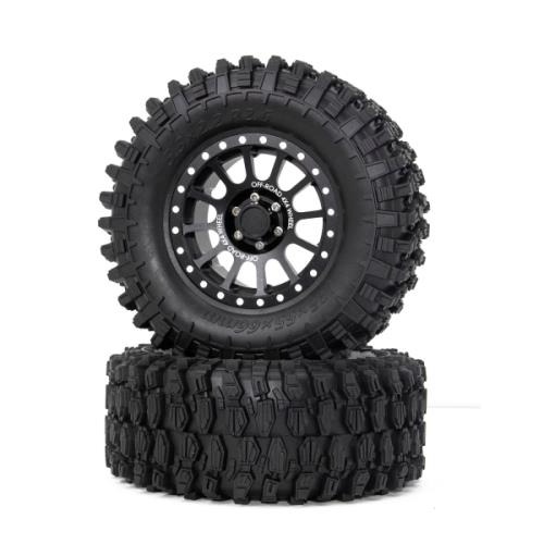(18751) YK4 2.6인치 메탈 비드락 휠 타이어 세트 다크 블랙 (YK4081,YK4082,YK4083 최적 타이어)2개 반대분