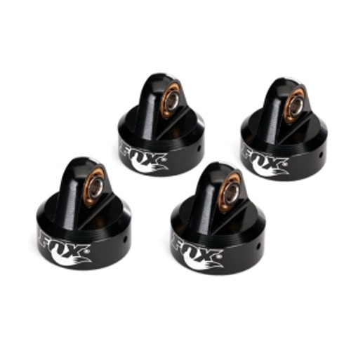 (AX8456 Shock caps, aluminum (black-anodized), Fox Shocks (4)