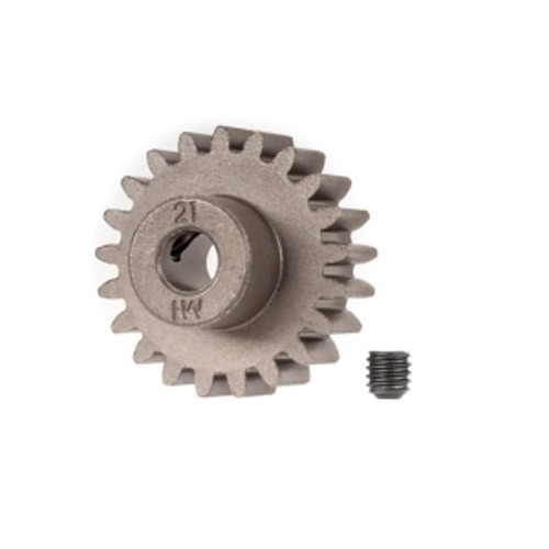 AX6493X Gear,21-T pinion,1.0 metric pitch,fits 5mm shaft/set screw for use only with steel spur gears
