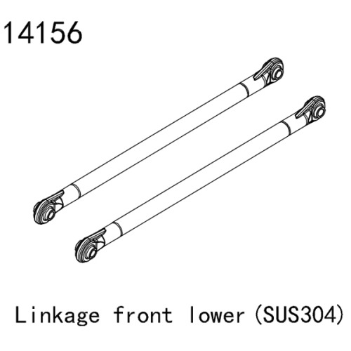 YK14156 Linkage front lower stainless SUS304 (YK4083)