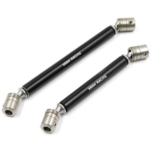 [#AXRX-002] Stainless Steel Front &amp; Rear Center Shaft Set Black For Axial RBX10 Ryft