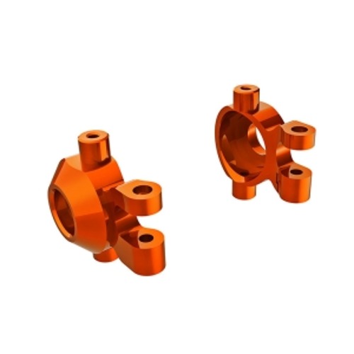 AX9737-ORNG Steering blocks,6061-T6 aluminum orange titanium-anodized,left &amp; right)/2.5x12mm BCS with threadlock-2/2x6mm SS with threadlock 4