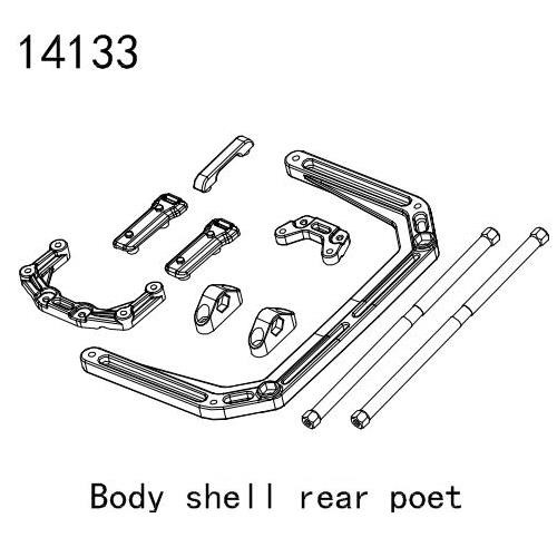 14133 Body shell rear post (YK4083)