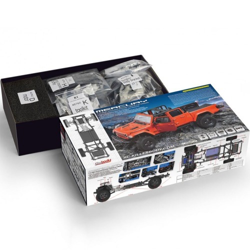 [#KB48760] [미조립품｜2단 미션｜2륜↔4륜 전환｜디프 언락] 1/10 Mercury Chassis Kit (Fits Jeep Gladiator Hard Body #48765) (킬러바디 머큐리: 지프 글래디에이터 바디용)