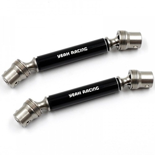 [#AXSC-105BK] Stainless Steel Front &amp; Rear Center Shaft Set Black for Axial SCX10 PRO