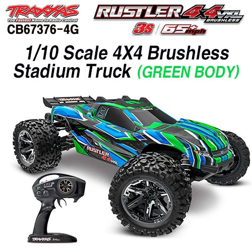 CB67376-4G 1/10 Scale 4X4 Brushless  Stadium Truck (GREEN BODY)